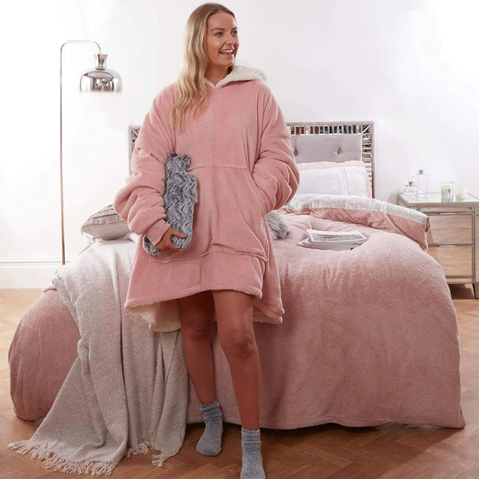 Women's Warm Flannel Pajamas Blanket
